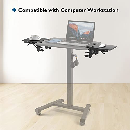 BONTEC Ergonomic Desk Extender Tray, 9.5"x9.1" Table Mount Arm Wrist Rest Shelf, 90° Foldable Elbow Support, Clamp on Computer Arm Rest for Desk, Office & Home Use, Durable & Easy to Install - Image 5