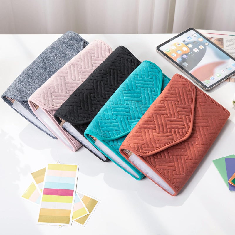 FRECOLSH Fabric Bill Organizer with Pockets 10x6 Receipt Organizer for Business - Receipt Holder Organizer - Cash Organizer -Coupon Holder - Money Organizer for Cash- Small Accordion File Organizer - Image 5