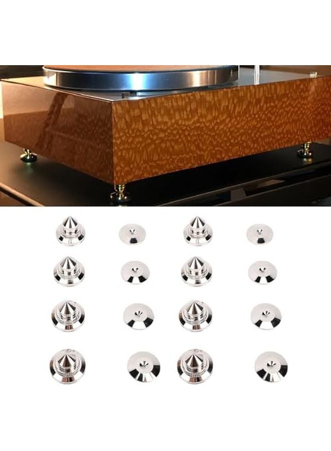 8 قطع أقدام عازلة مكبرات الصوت النحاسية مجموعة وسادات مسامير قابلة للتعديل تصميم بدون حفر - Image 4