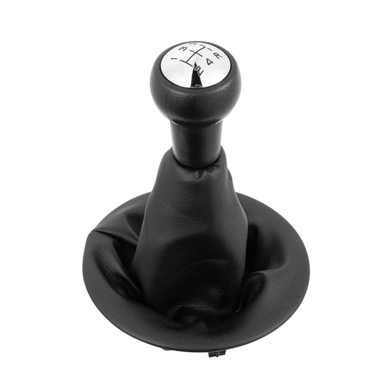 PU Leather Shift Knob Cover 5 Speed Black Smooth Comfortable Grip - No-Tool Easy Install Durable Shift Knob for Peugeot Partner 2008 to 2025 - Image 4
