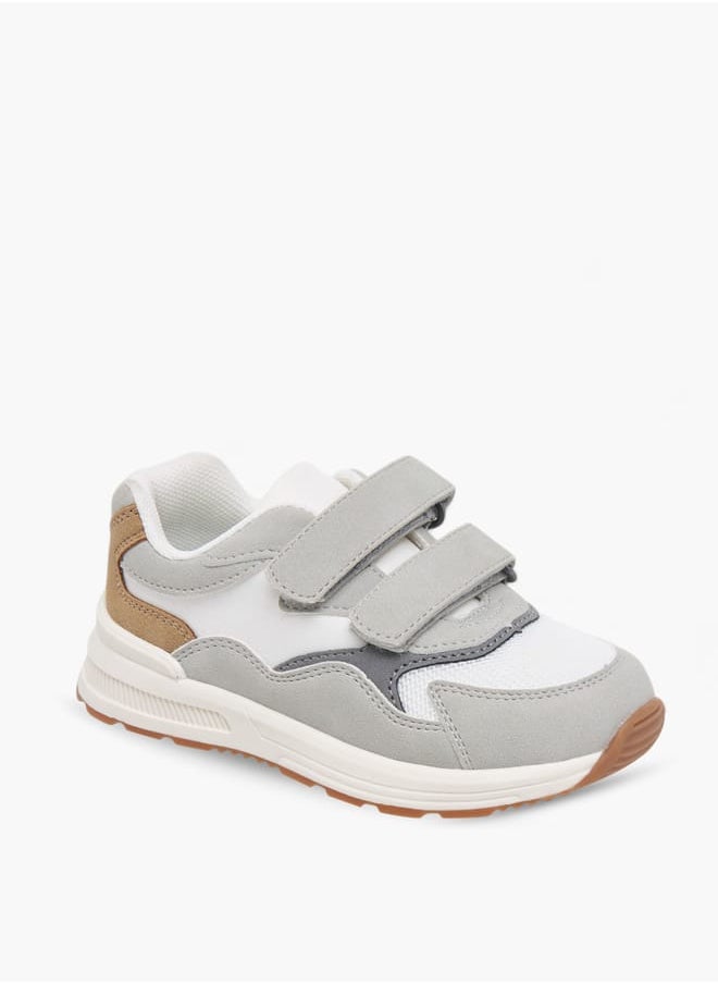 JUNIORS Boys Panelled Ankle Sneakers With Hook And Loop Closure  - Image 1
