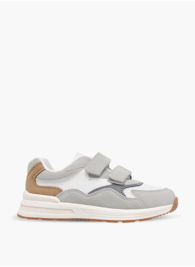 JUNIORS Boys Panelled Ankle Sneakers With Hook And Loop Closure  - Image 3