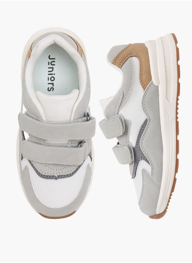 JUNIORS Boys Panelled Ankle Sneakers With Hook And Loop Closure  - Image 2