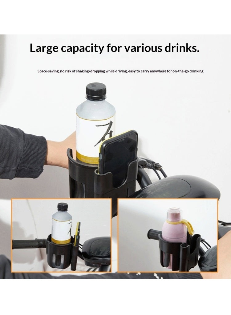 حامل أكواب متعدد الاستخدامات لعربة الأطفال، وحامل للهاتف، وحامل أكواب للدراجة، وحامل أكواب وزجاجة ماء عالمي لعربة الأطفال - Image 5