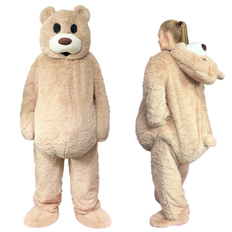 Erkangsm Bear Mascot Costume, Dancing Bear Costume, Giant Plush Bear Costume, Christmas Costumes for Adults, 73 inches - Image 1