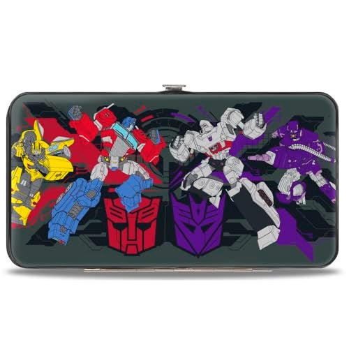 Buckle Down BuckleDown Hasbro Wallet Hinged Transformers Autobots Versus Decepticons Action and Logos Vegan Leather - Image 1