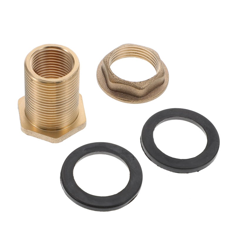 Brass Garden Hose Connector Fitting With Gasket For Water Tank And Buckets Leak Prevention - Image 2
