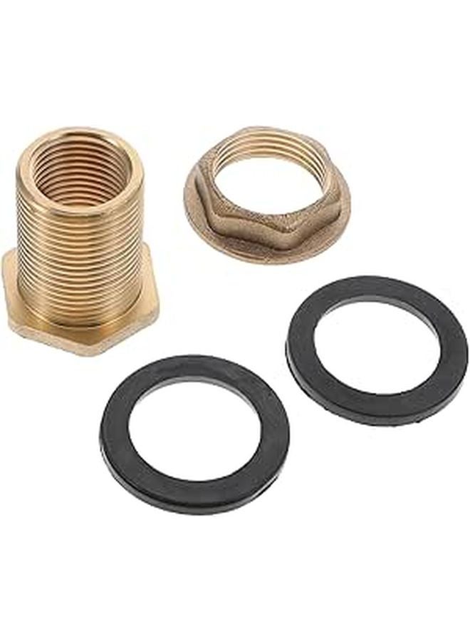 Brass Garden Hose Connector Fitting With Gasket For Water Tank And Buckets Leak Prevention - Image 1