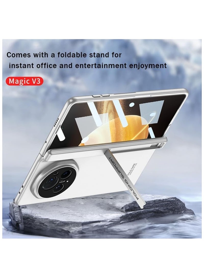 Case Compatible with Honor Magic V3 Case, Magnetic Folding Ultra-thin All Inclusive Package, Integrated Shell and Membrane, with Built-in Bracket, Upgraded Anti Fall Protection - Image 2