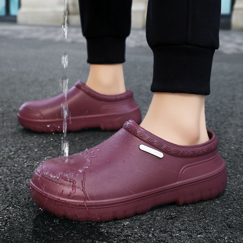 White Rear Kitchen Work Shoes Waterproof Labor Protection Shoes Summer Professional Non-slip Chef Shoes Hospital Operation Room Nurze Shoes - Image 5