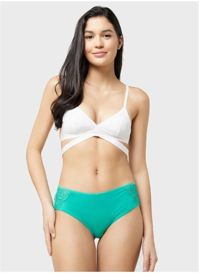 La Senza Lace Detail High Leg Brief