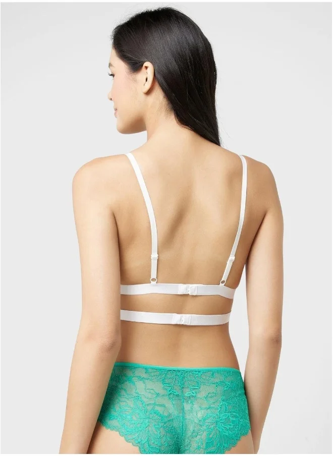 La Senza Lace Detail High Leg Brief