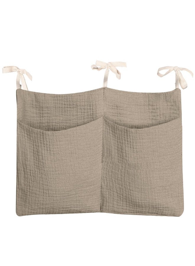 zonBroth Dormitory Bed-Bunk Organizing Bag Nappy-bags Organizer Bedside Hanging Bags Milk Bottle Bib-Storage Bag Crib Organizer Bag Baby Nappy-Bag cotton (khaki) - Image 1