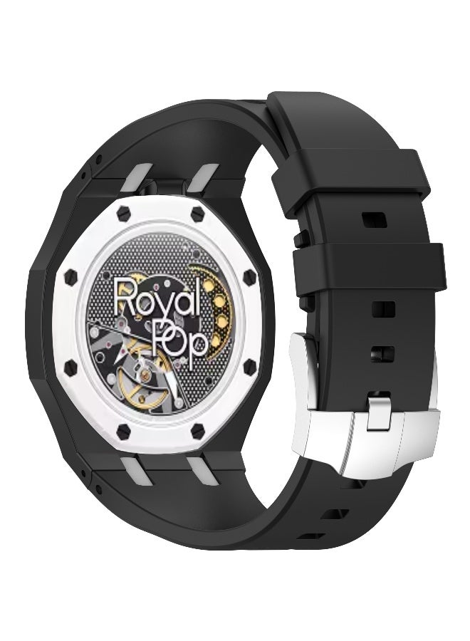 **سوار ساعة سيليكون متوافق مع ساعة AP x Swatch Royal Pop – سوار معصم بديل مقاوم للماء، ناعم وقابل للتحويل، مصمم ليتوافق مع التاج عند موضع الساعة الثانية عشرة (12 O'Clock)** - Image 2