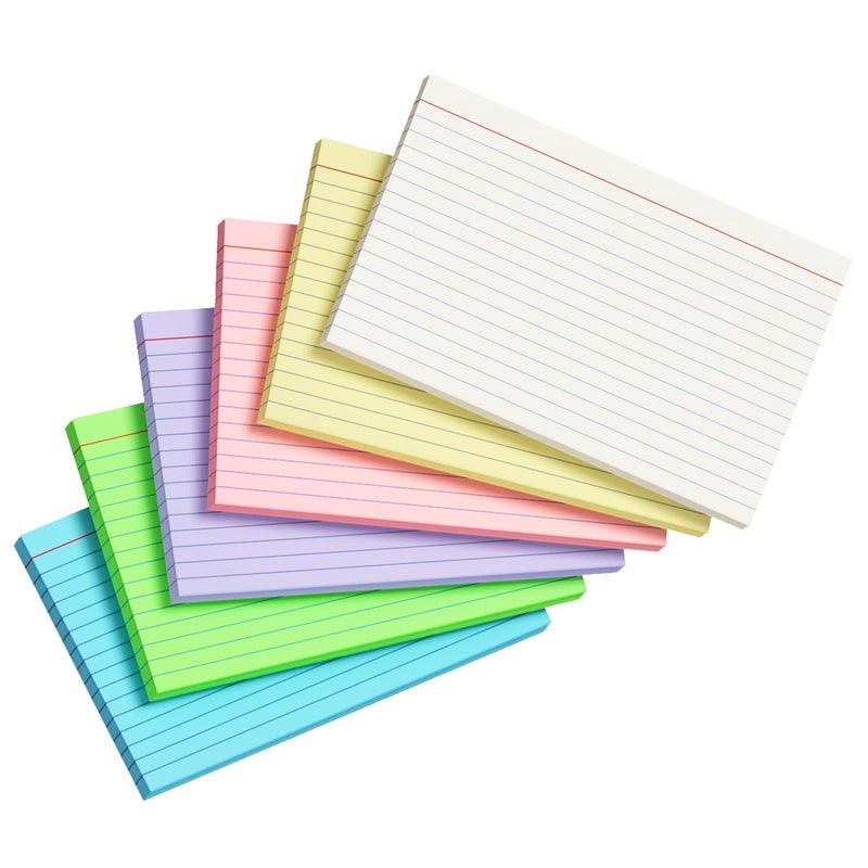 MSKKSM 120 Count Index Cards 5x8 Colored Ruled 5 by 8 Index Flash Cards for Studying, Colored Lined Index Note Cards 5 x 8 Cards, Notecards 5x8 Lined Index Cards Ruled 5 x 8" Flashcards, 6 Assorted Colors - Image 1