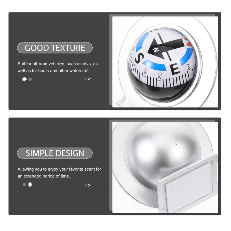 Black Car Dashboard Compass Ball Mount for Truck Boat Camping Outdoor Driving Navigation - Image 4