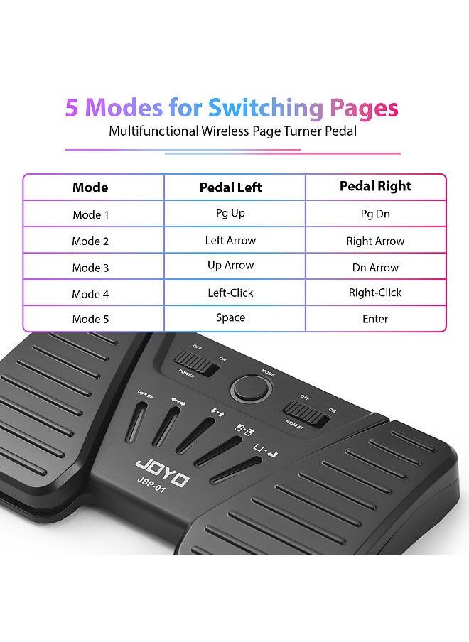 JOYO JOYO Wireless Page Turner Pedal Portable BT Page Music Turner Pedal  - Image 3