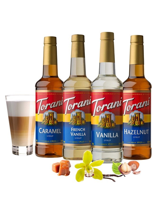 Torani Variety Pack Caramel, French Vanilla, Vanilla & Hazelnut, 25.4 Ounces (Pack of 4) - Image 2