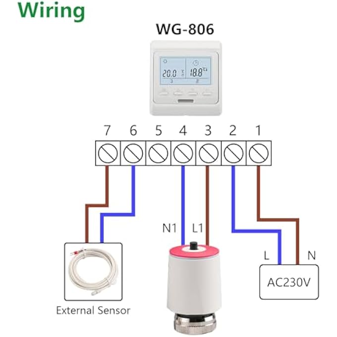 WENGART THERMOELECTRIC ACTUATOR WG5015,AC230V ON/OFF STATUS VISIBLE NORMALY CLOSED FOR UNDERFLOOR HEATING - Image 3