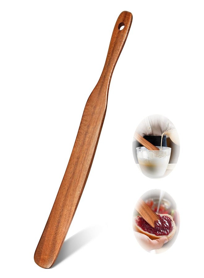 Creztail Skinny Wooden Spurtle - Wood Sourdough Spatula for Sourdough Starter，baking & cooking kitchen flour spatula spoon sourdough tools and supplies spurtle spatula icsti cooking spoons spurtle (11 Inches) - Image 1