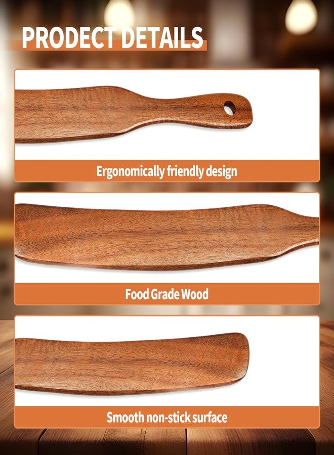 Creztail Skinny Wooden Spurtle - Wood Sourdough Spatula for Sourdough Starter，baking & cooking kitchen flour spatula spoon sourdough tools and supplies spurtle spatula icsti cooking spoons spurtle (11 Inches) - Image 3
