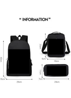 Generic Mario cartoon backpack, primary and secondary school student backpack, large capacity backpack, three piece set, single shoulder bag, pencil case, unisex  - Image 2