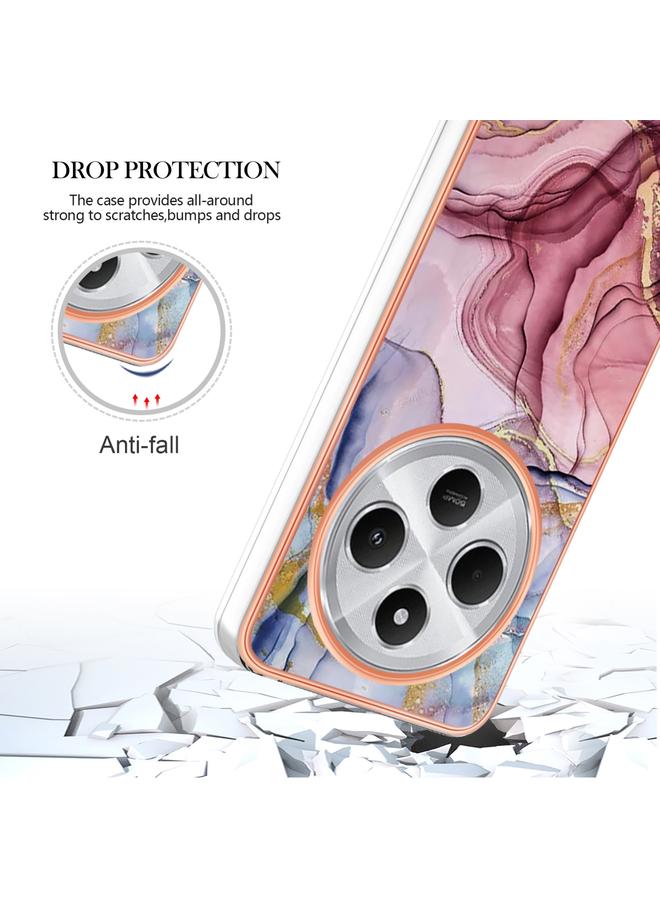 S-TOP Case For Redmi 14C 4G Electroplating Marble Dual-side IMD Phone Case - Image 5