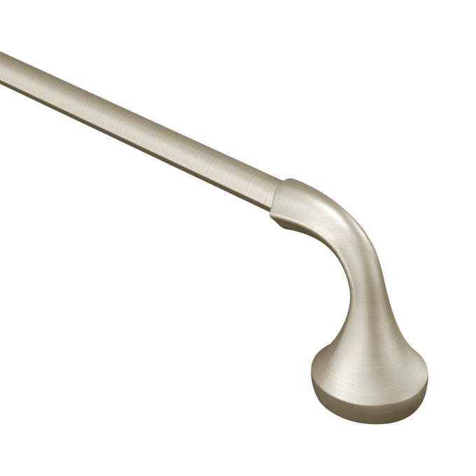 YB2818BN EVA COLLECTION TRANSITIONAL 18INCH WALLMOUNTED SINGLETOWEL BAR HAND TOWEL STORAGE ROD IN BRUSHED NICKEL FOR BATHROOM