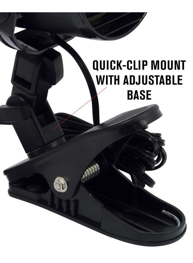 RoadPro Rpsc 857 12 Volt Tornado Truck Fan With Mounting Clip Small 12V Cooling Fan Black  - Image 4