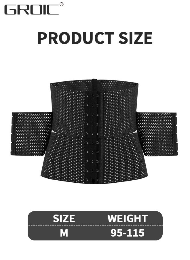 GROIC - Waist Trainer for Women Triple Belt Body Shaper Waist Trainer Corset with 3 Hooks and 3 steel Bones, Sauna Workout Trimmer Belts Underbust Corset Tummy Control Hourglass Tummy Slimming Belly Body Shap - Image 1