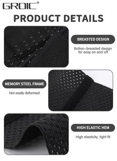 GROIC Waist Trainer for Women Triple Belt Body Shaper Waist Trainer Corset with 3 Hooks and 3 steel Bones, Sauna Workout Trimmer Belts Underbust Corset Tummy Control Hourglass Tummy Slimming Belly Body Shap  - Image 3