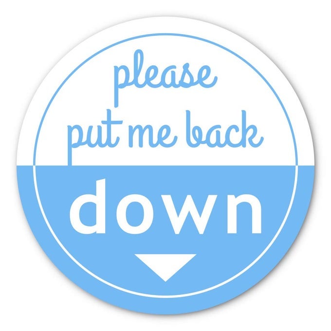 PUT ME DOWN TOILET SEAT STICKER MAKE YOUR LIFE BETTER WITH THIS HEAVY DUTY VINYL BATHROOM REMINDER DECAL 225 INCH