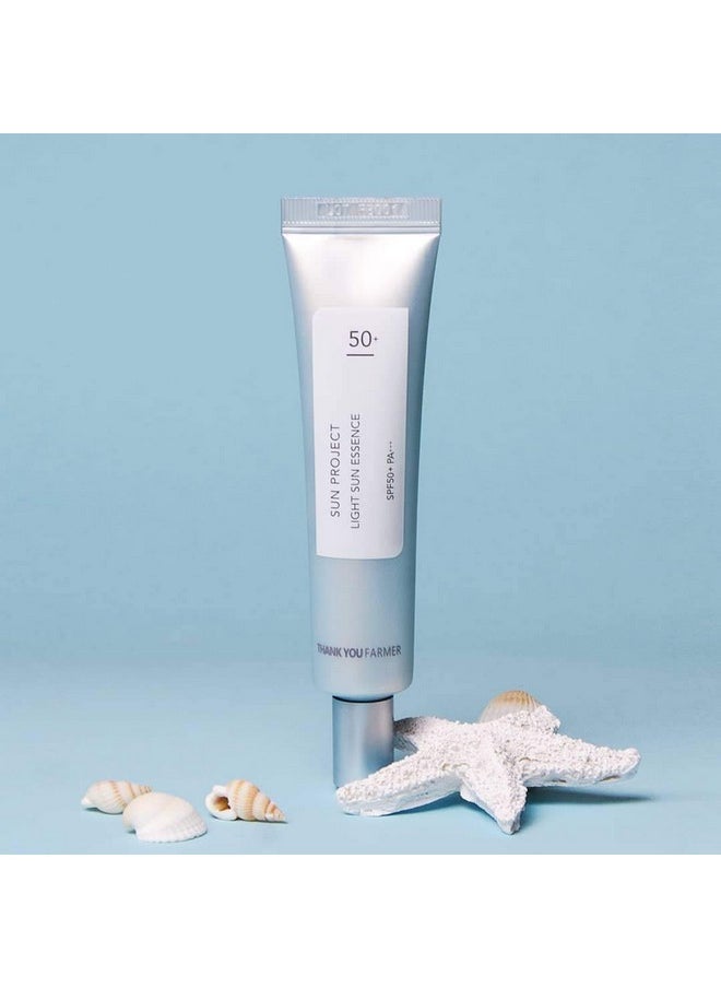 THANKYOU FARMER - Sun Project Light Sun Essence Spf 50+ Pa+++ | 1.40 Fl Oz (40Ml) | K Beauty Korean Skin Care Products For Oily Skin, 1 Count - Image 1