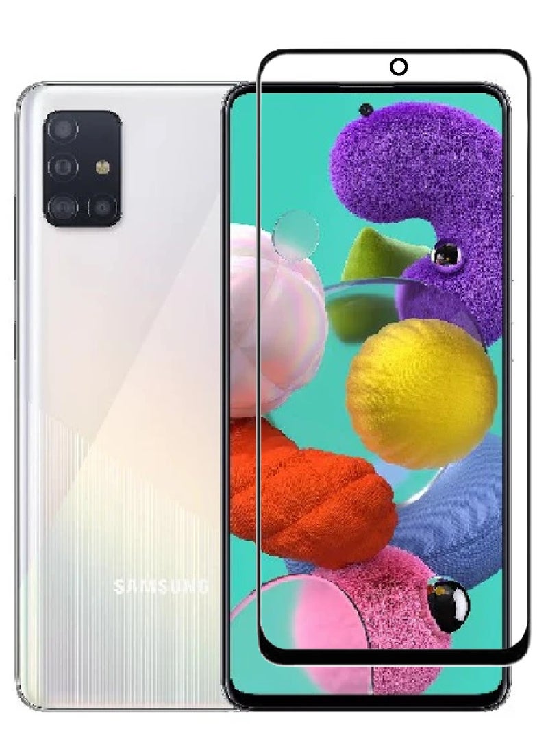 AINA Tempered Glass Screen Protector 5D Designed For Samsung Galaxy A51 Full Glue Edge to Edge Full Screen Coverage And Bubble Free - Image 1
