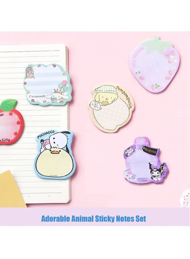 Generic Adorable Animal Sticky Notes Set - 6 Packs of Fun and Functional Self-Stick Memo Pads for Office, School, and Home  - Image 2