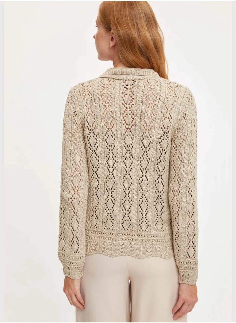 ديفاكتو Woman Tricot Regular Fit C Neck Cardigan