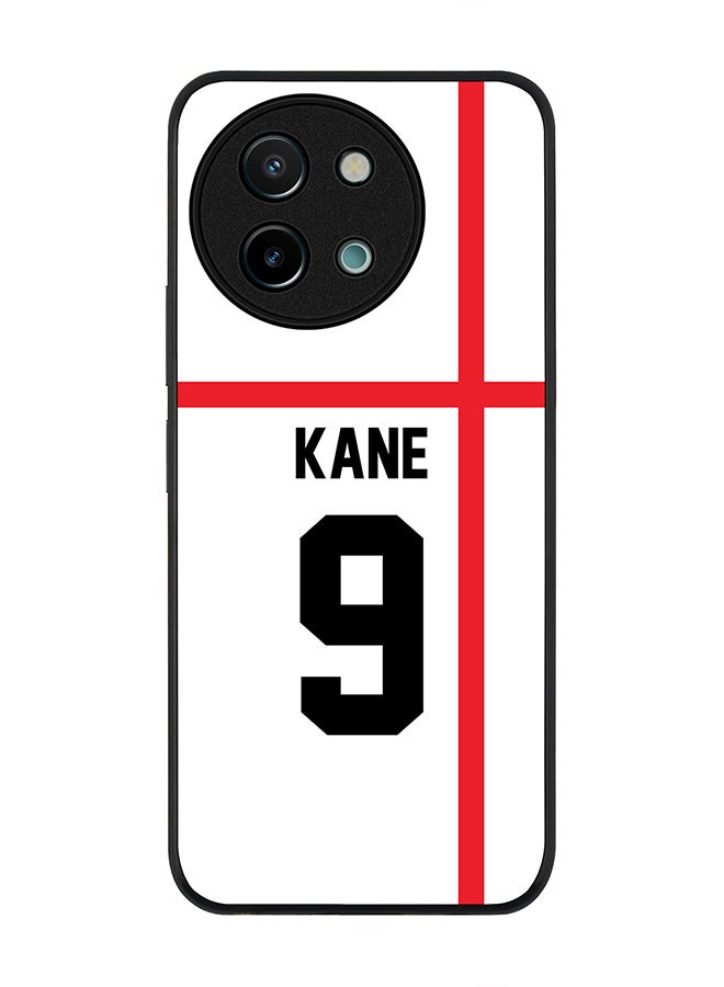 Stylizedd Rugged Black edge case for Vivo Y38 / Vivo Y58 / Vivo Y200i /Vivo T3x, Slim fit Case Flexible Cover - Football Team - England, Player Name - Kane - Image 1