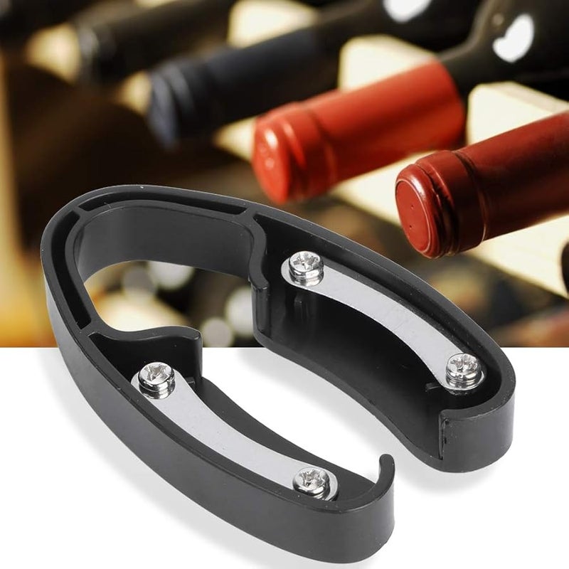 Black Magnetic Wine Foil Cutter With 4 Stainless Blades Effortless Remover - Image 4