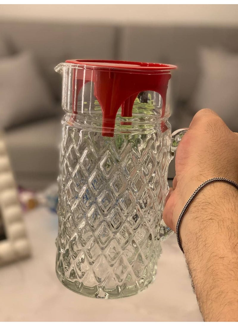 Glass jar for water and juices