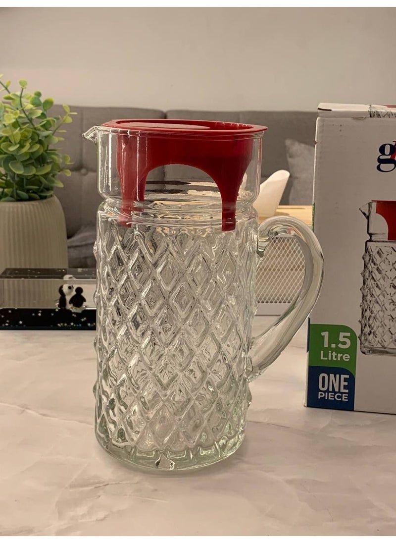 Glass jar for water and juices