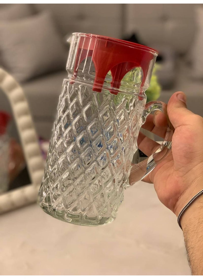 Glass jar for water and juices