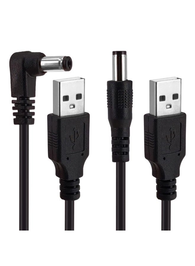 Yeebline USB to DC 5.5x2.1mm Power Cord, 2-Pack 3FT USB 2.0 A Type Male to DC 5.5 x 2.1mm DC 5V Power Plug Charger Connector Charging Adapter Cable - Image 1