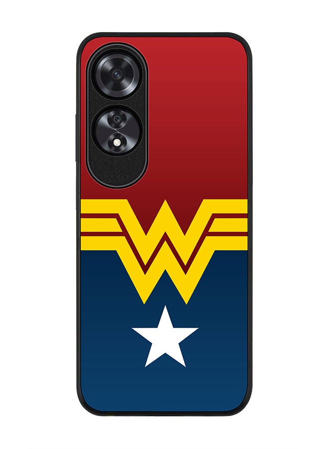Stylizedd Rugged Black edge case for Oppo A60, Slim fit Soft Case Flexible Rubber Edges Anti Drop TPU Gel Thin Cover -  Wonder Woman  - Image 1
