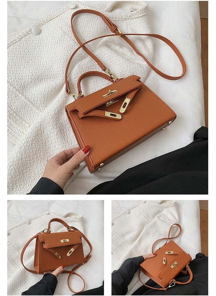VIDSID VIDSID Women's PU Leather Satchel Handbag Crossbody Handbag Shoulder Bag Fashion Bag for Women（Brow)  - Image 5