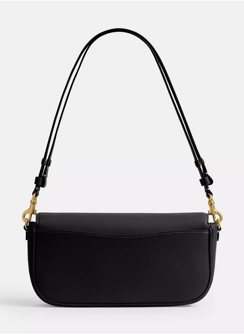 coachoutlet Coach Brook Flap Chain Bag, Women's Shoulder Bag, Women's Tote Bag, Women's Hand  Bag,Women's Cross Body Bag, Women's Wallet, Women's Travel Bag, Black-25CM  - Image 3