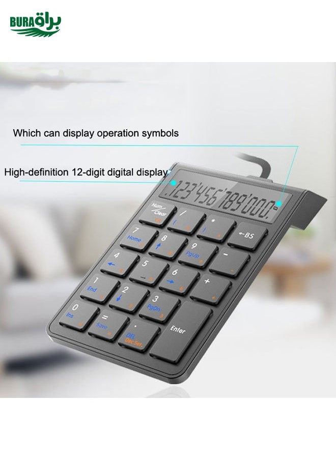 BURAQ - Sunreed SKB886S 19 Keys Wired Keypad With Digital USB Interface, Cable Length: 1.5m(Black) - Image 1