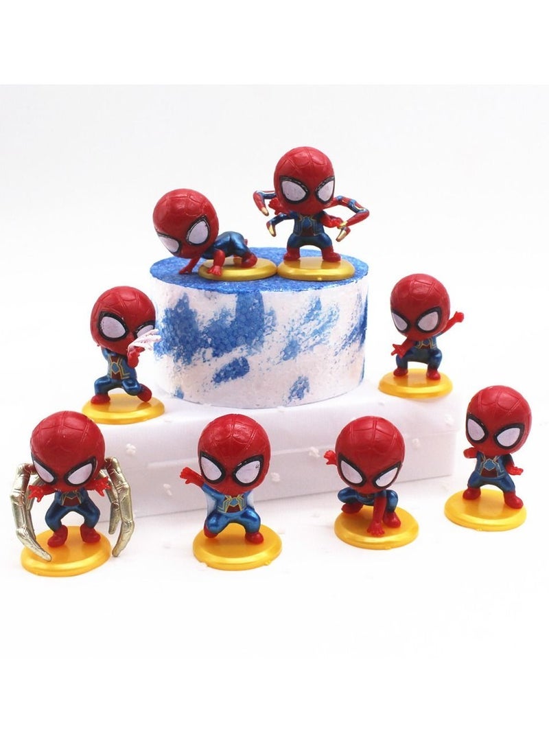 8-Piece Q-version Spider-Man Hand-made Model Toys - Image 2