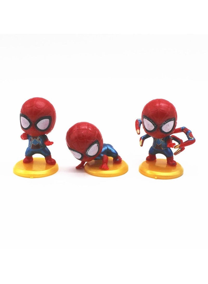 8-Piece Q-version Spider-Man Hand-made Model Toys - Image 3