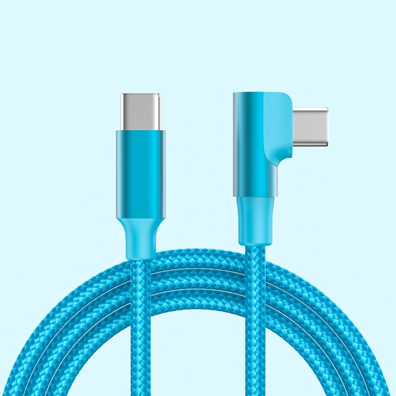 Game Elbow Typec Data Cable Is Suitable For Samsung Huawei C To C Fast Charging 90 Elbow Game Charging Cable - Image 1