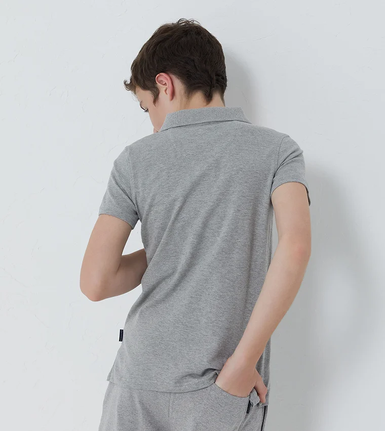 BEVERLY HILLS POLO CLUB  Logo Embroidered Short Sleeves Polo T-Shirt for Men | Best Price UAE